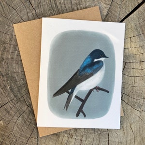 Baumschwalbe Karte, Nordostvogel, alles Gute zum Geburtstag, Natur inspiriert stationär, Frühlingsnotizkarten, Vogelkartensets, Outdoor, danke