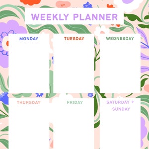 Weekly Planner, Digital Download, Printable Planner image 3