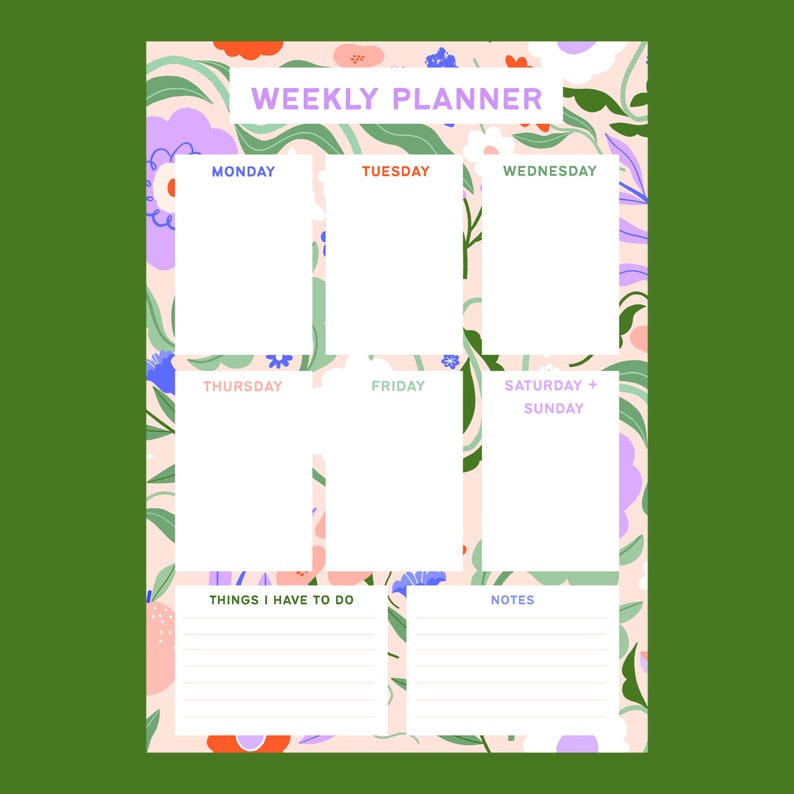Weekly Planner, Digital Download, Printable Planner image 2