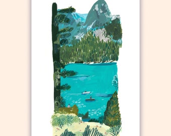 Lake View, Landscape Art Print