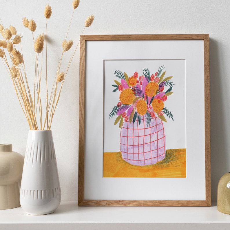 Colourful Vase 01, Floral Print image 1