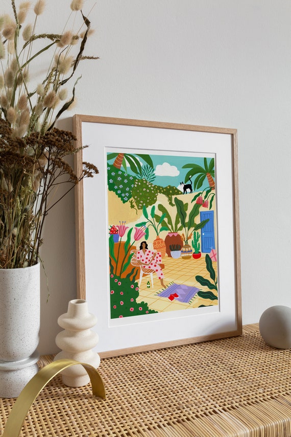 Spanish Gardens Plants Tropical Wall Art Etsy UK