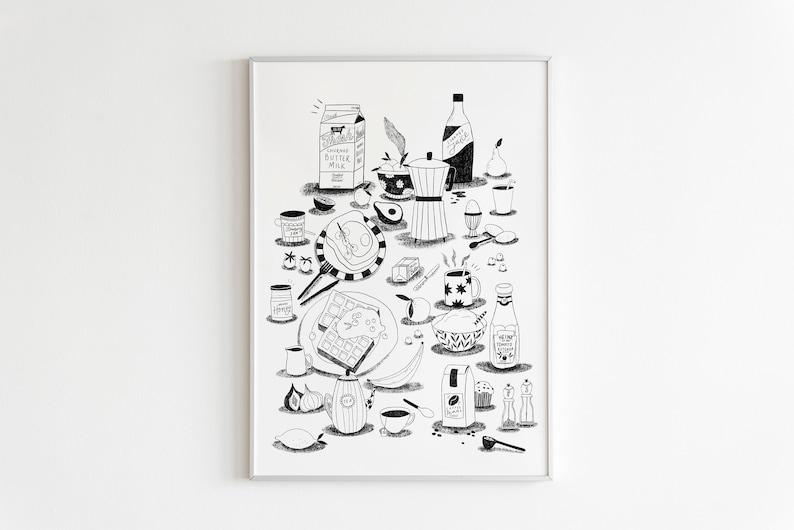 Breakfast, Brunch, Kitchen, Food, Art Print imagem 1