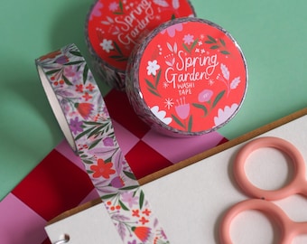 Washi Tape, Floral, Spring Garden, Craft Tape