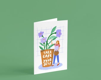 Greetings Card, Take Care of Yourself, Blank Card