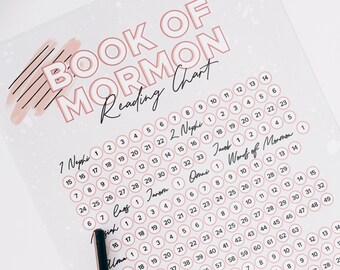 Book Of Mormon Chart Etsy