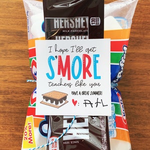 Étiquette cadeau S'more - J'espère que j'aurai des enseignants S'More comme vous, appréciation des enseignants - TÉLÉCHARGEMENT IMMÉDIAT