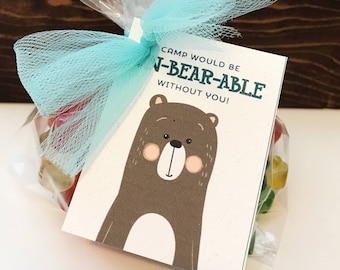 Un-BEAR-able – Pillow Treat for Girls Camp- INSTANT DOWNLOAD