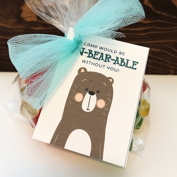 Un-BEAR-able – Kissen Leckerli für Mädchen Camp- INSTANT DOWNLOAD