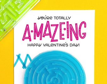 Maze Valentine – Non Candy Valentines – You're Totally a-MAZE-ing - INSTANT DOWNLOAD