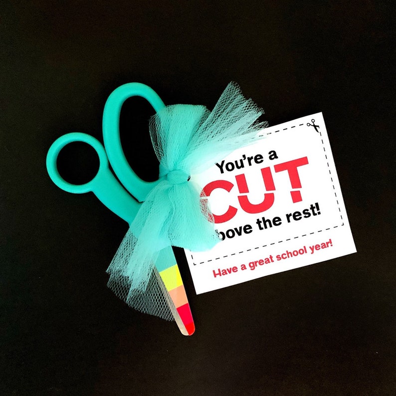 Back to School Gift Tag Cut Above Scissor Gift Crayon Etsy