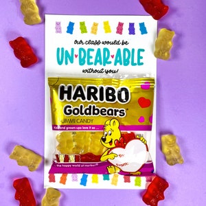 Gummy Bear Valentine – Candy Valentine – Unsere Schultüte wäre „UnBÄR-fähig“ ohne euch – SOFORT DOWNLOAD