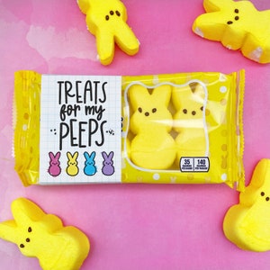 Treats for My Peeps - Easter Candy Wrap - INSTANT DOWNLOAD