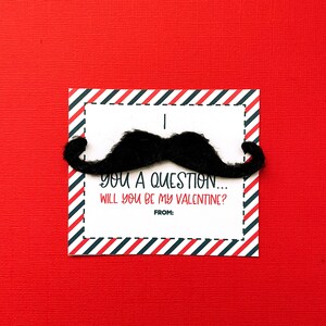 Moustache pour la Saint-Valentin - Saint-Valentin sans bonbons - Je vous pose une question - TÉLÉCHARGEMENT IMMÉDIAT