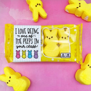 Peeps in your class - Easter Candy Wrap for Teachers or School Friends - INSTANT DOWNLOAD