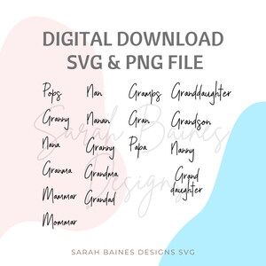 Grands-parents, Grand-mère, Pops, Papa, À un SVG spécial, fichier SVG de Noël, Design SVG étoile, Fichier de découpe Cricut,