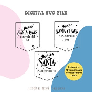Père Noël, s'il vous plaît, arrêtez-vous ici SVG, Père Noël, Père Noël, SVG, fichier SVG de Noël, fichiers de découpe Cricut