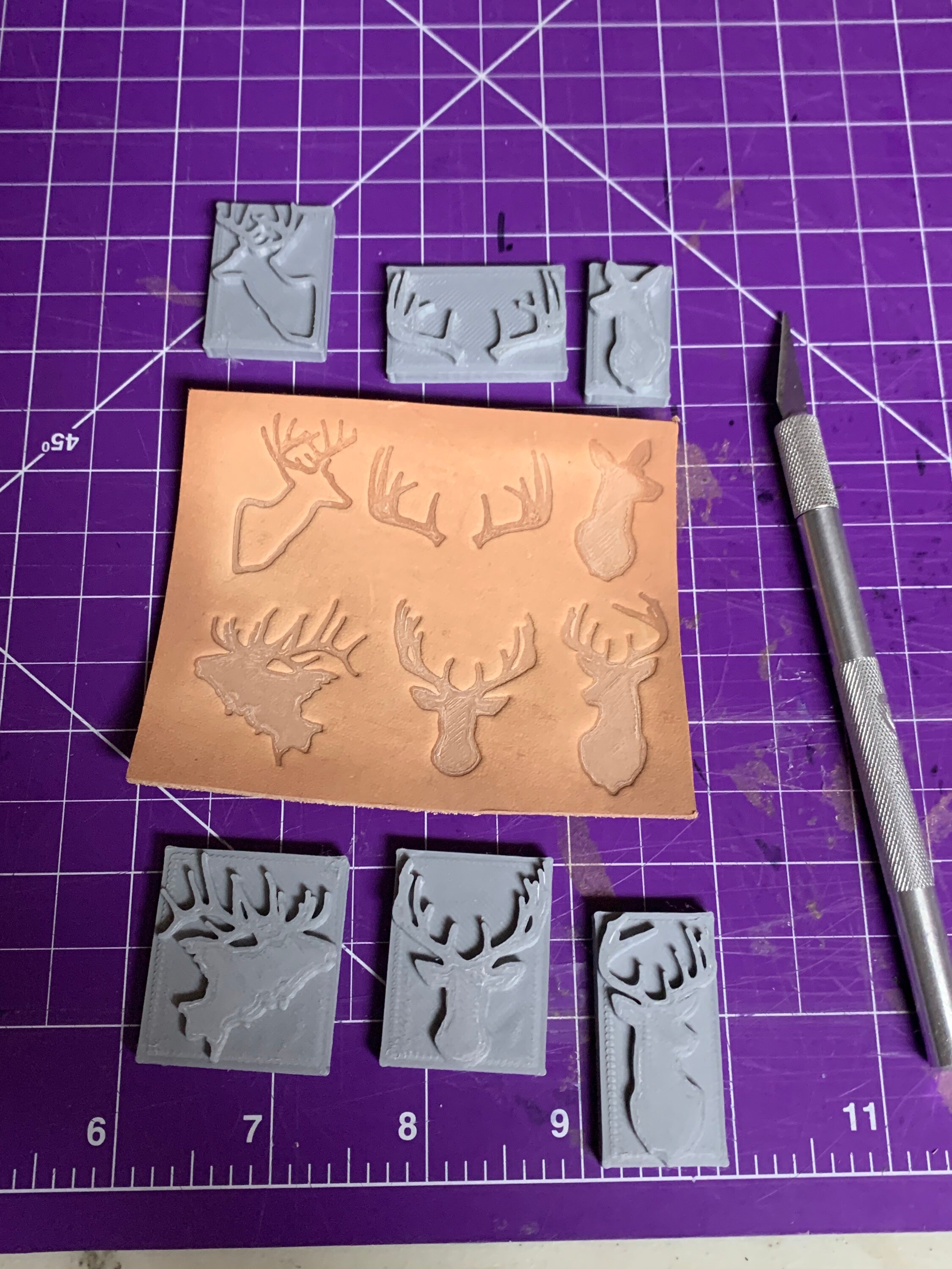 Dear and Elk Leather Stamp Set Etsy
