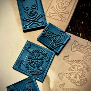 Custom Made Leather, Pottery, Soap Stamps 3D printed Embossing image 2