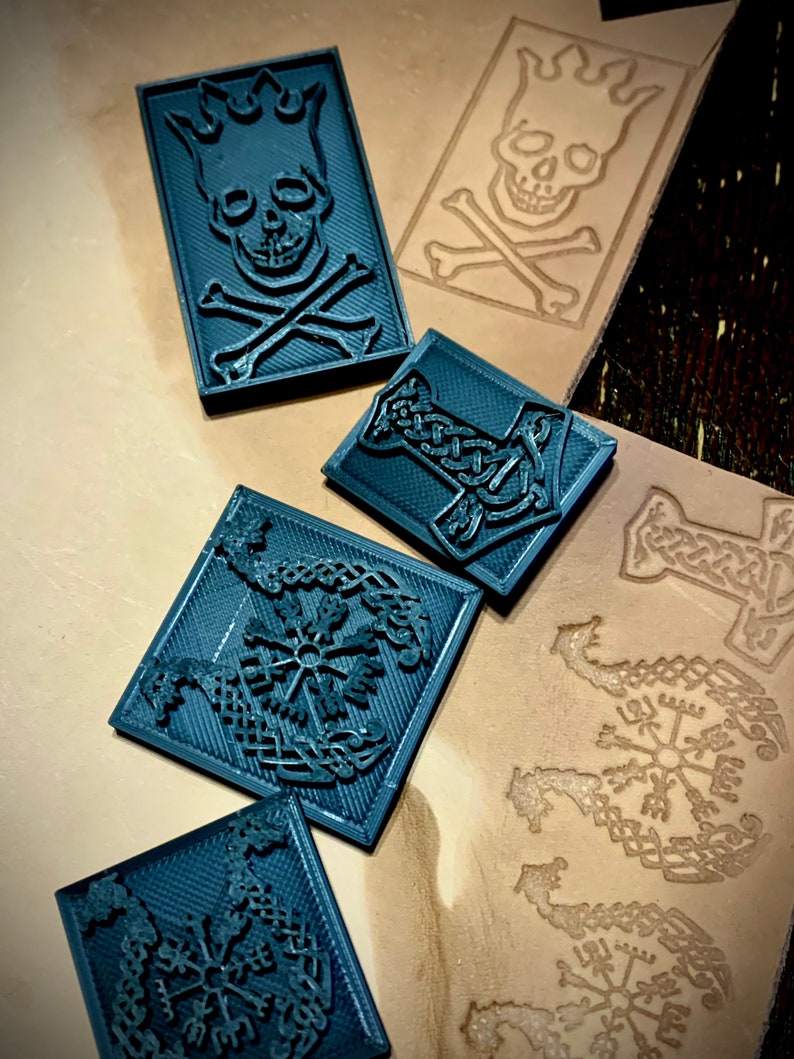 Custom Made Leather, Pottery, Soap Stamps 3D printed Embossing image 2