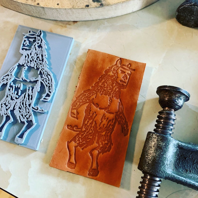 Custom Made Leather, Pottery, Soap Stamps 3D printed Embossing image 4