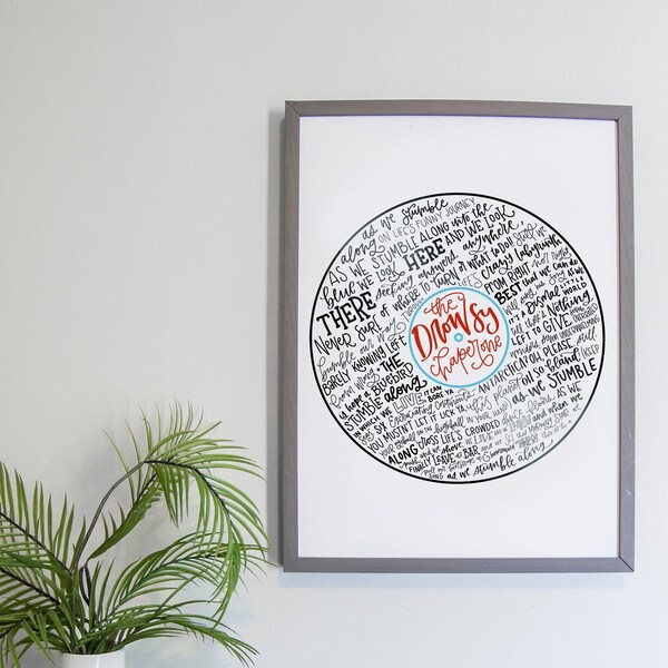 the drowsy chaperone silhouette print | blue, black, and red | digital download
