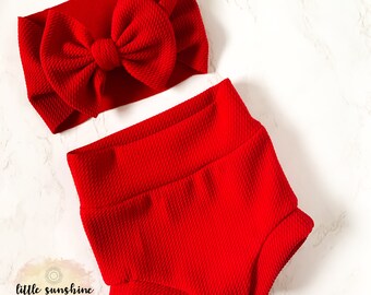 red baby headwrap