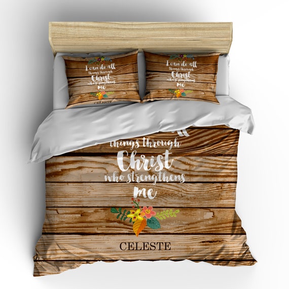 Personalised Duvet Cover Bedsheet Comforter Pillow Christian I Etsy