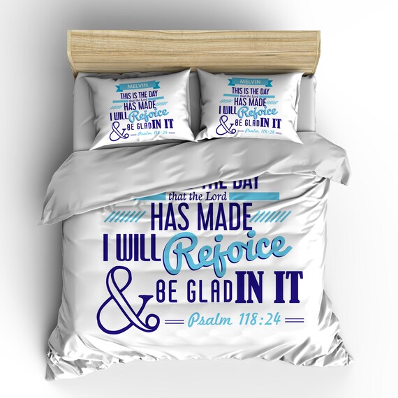 Personalised Duvet Cover Bedsheet Comforter Pillow Christian Etsy