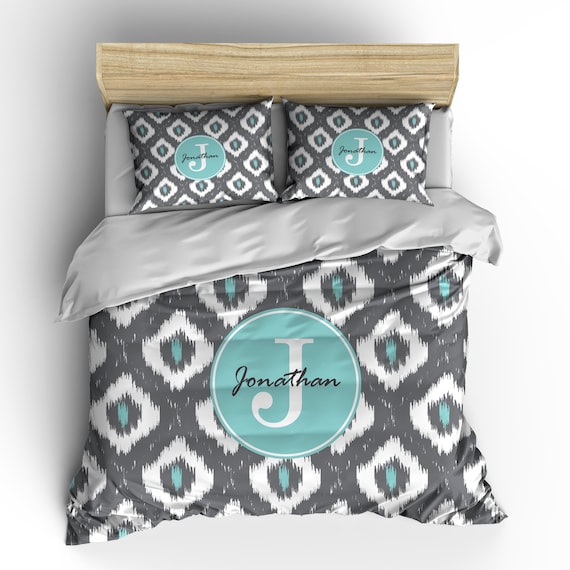 Personalised Duvet Cover Bedsheet Comforter Pillow Ikat Aztec Etsy