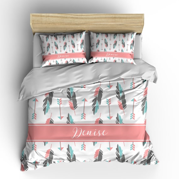 Personalised Duvet Cover Bedsheet Comforter Pillow Feathers Etsy