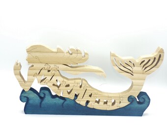 Handmade Poplar Wood Mermaid Jigsaw Puzzle | Kids Educational Toy