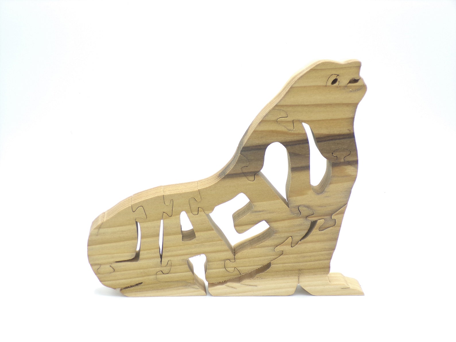 Wooden Seal Jigsaw Puzzle Hand Cut Puzzle Animal Puzzle Etsy
