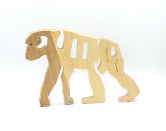Handmade Wooden Chimp Jigsaw Puzzle | Kids Educational Toy