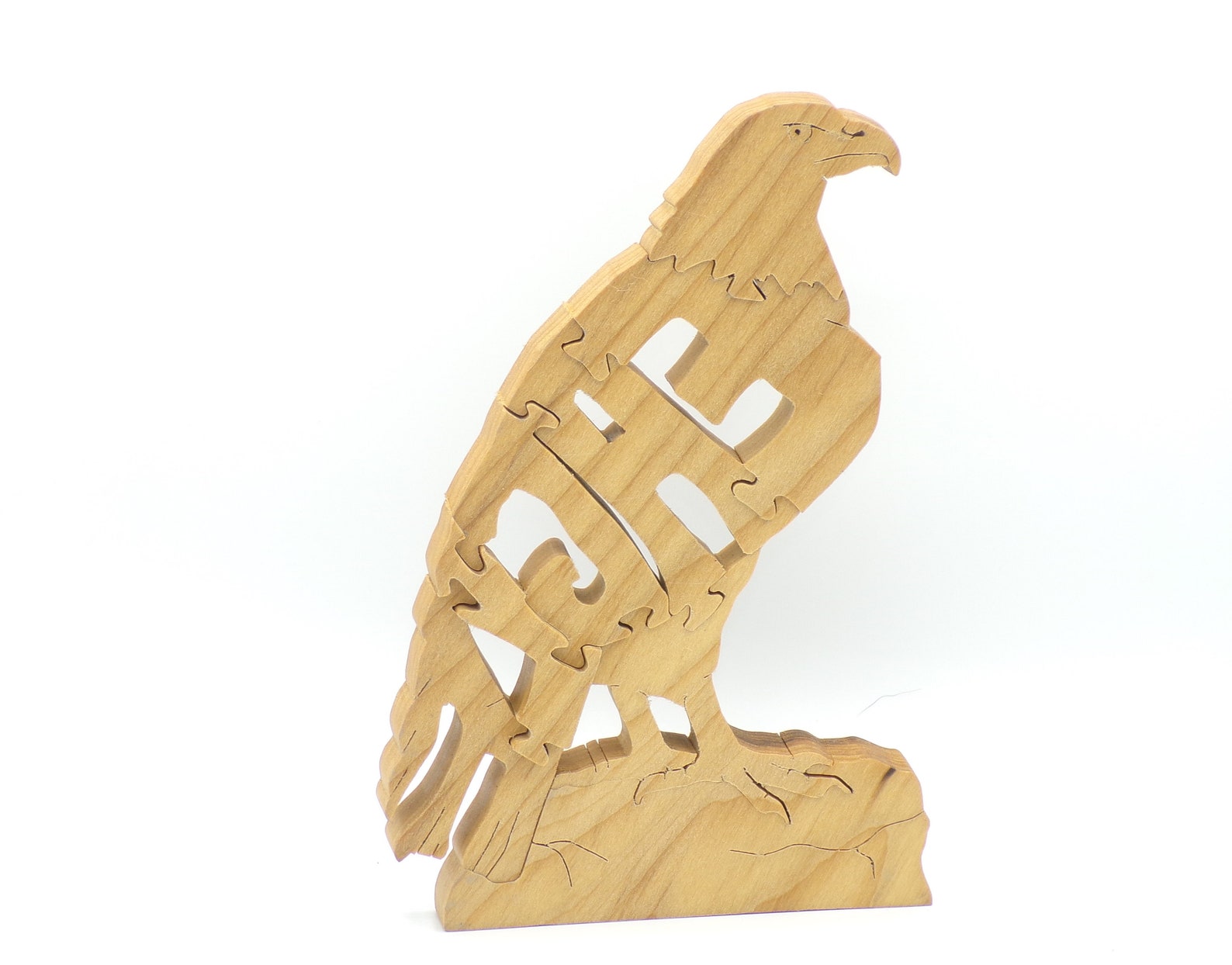 Wooden Eagle Jigsaw Puzzle Hand Cut Puzzle Animal Puzzle Etsy