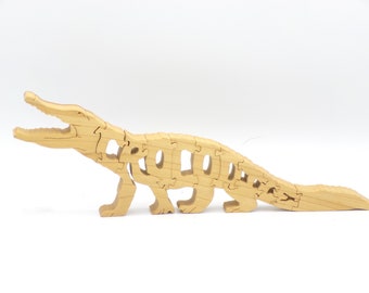 Wooden Crocodile Jigsaw Puzzle | Hand Cut Puzzle | Animal Puzzle | Crocodile Toys | Educational Puzzle | Kids Puzzle | Handmade Puzzle