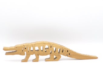 Wooden Alligator Jigsaw Puzzle | Hand Cut Puzzle | Animal Puzzle | Alligator Toys | Educational Puzzle | Kids Puzzle | Handmade Puzzle