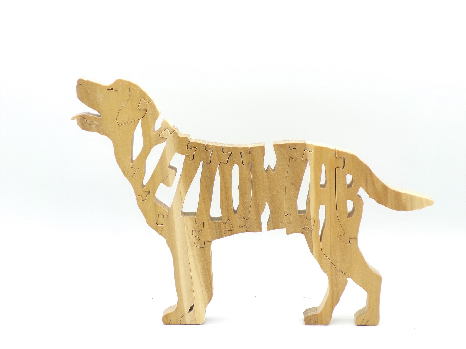 Wooden Yellow Lab Jigsaw Puzzle Hand Cut Puzzle Animal Etsy