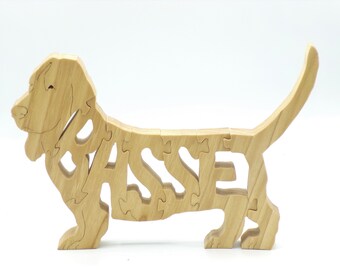Wooden Basset Jigsaw Puzzle | Hand Cut Puzzle | Dog Puzzle | Basset Toys | Educational Puzzle | Kids Puzzle | Handmade Puzzle