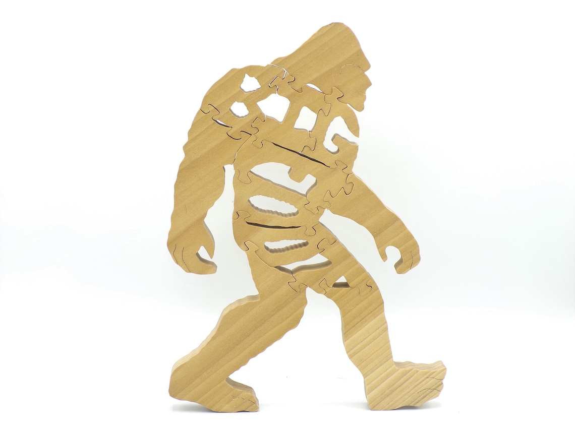 Wooden Bigfoot Jigsaw Puzzle Hand Cut Puzzle Animal Puzzle Etsy