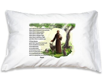 Saints pillow | Etsy St. Michael Prayer Pillowcase Catholic