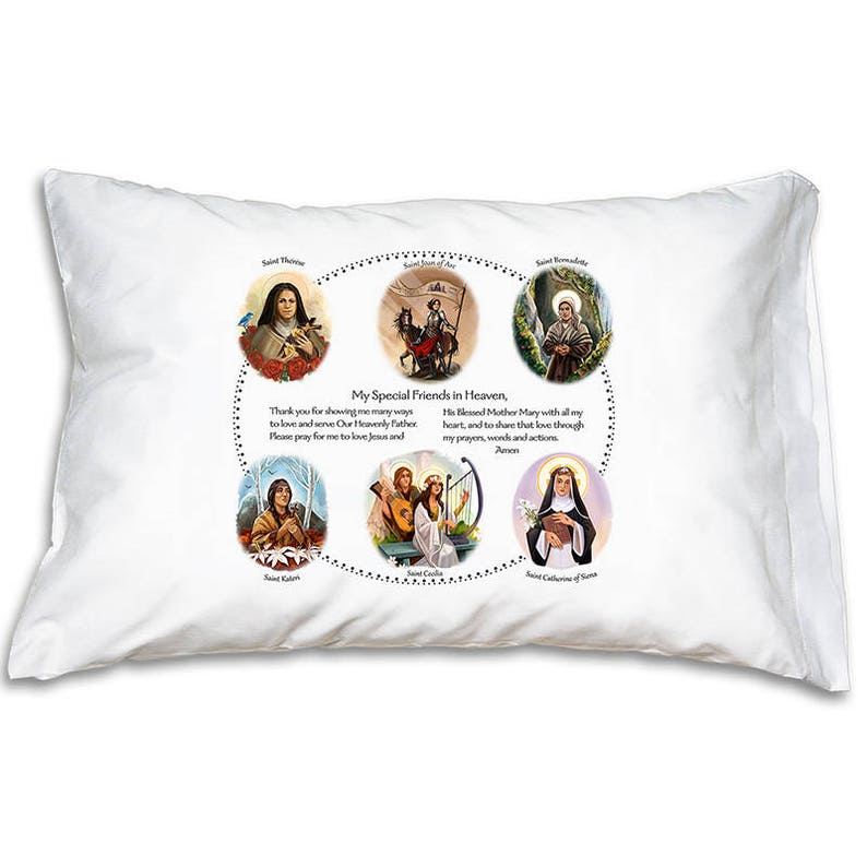 Saints for Kids Catholic Pillow Case Patron Saints Easter Etsy