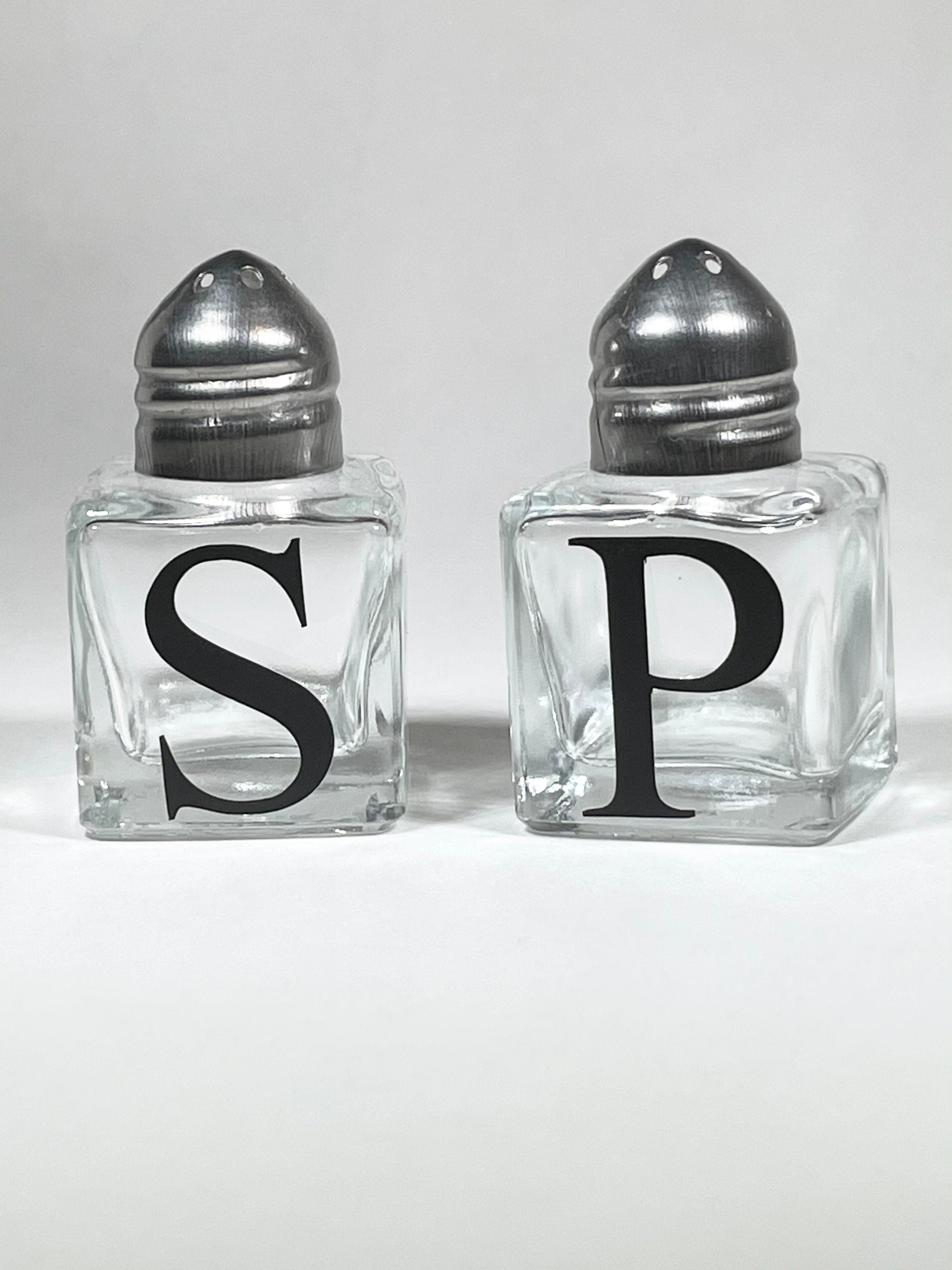 Custom Letter Salt and Pepper Shakers Etsy