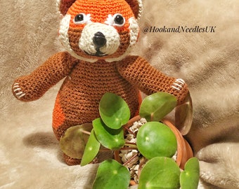 Crochet Red Panda/ Red Panda teddy/ Amigurumi Red Panda/ Handmade Red Panda / Crochet Teddy