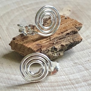 Earrings Studs Small Silver Earrings Minimalist Jewelry Small Swirl Studs Small Silver Studs Minimalist Stud Earrings Handmade Jewelry