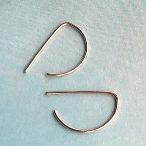 threader earrings gold filled half hoop earrings minimalist gold filled earrings threader gold silver hoop earring minimalist jewelry