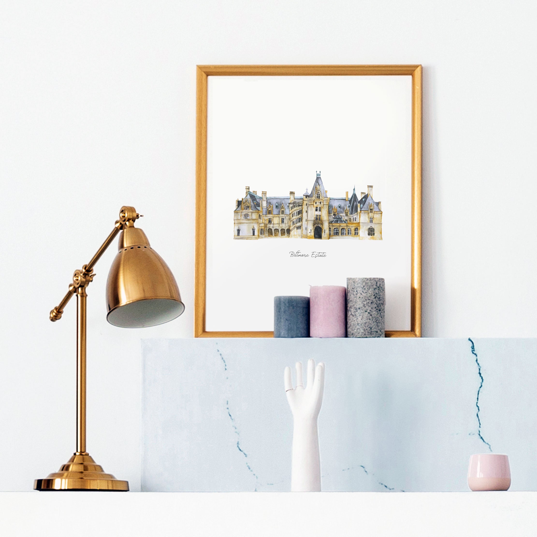 Biltmore Estate Printable Illustration Wall Art Print Etsy