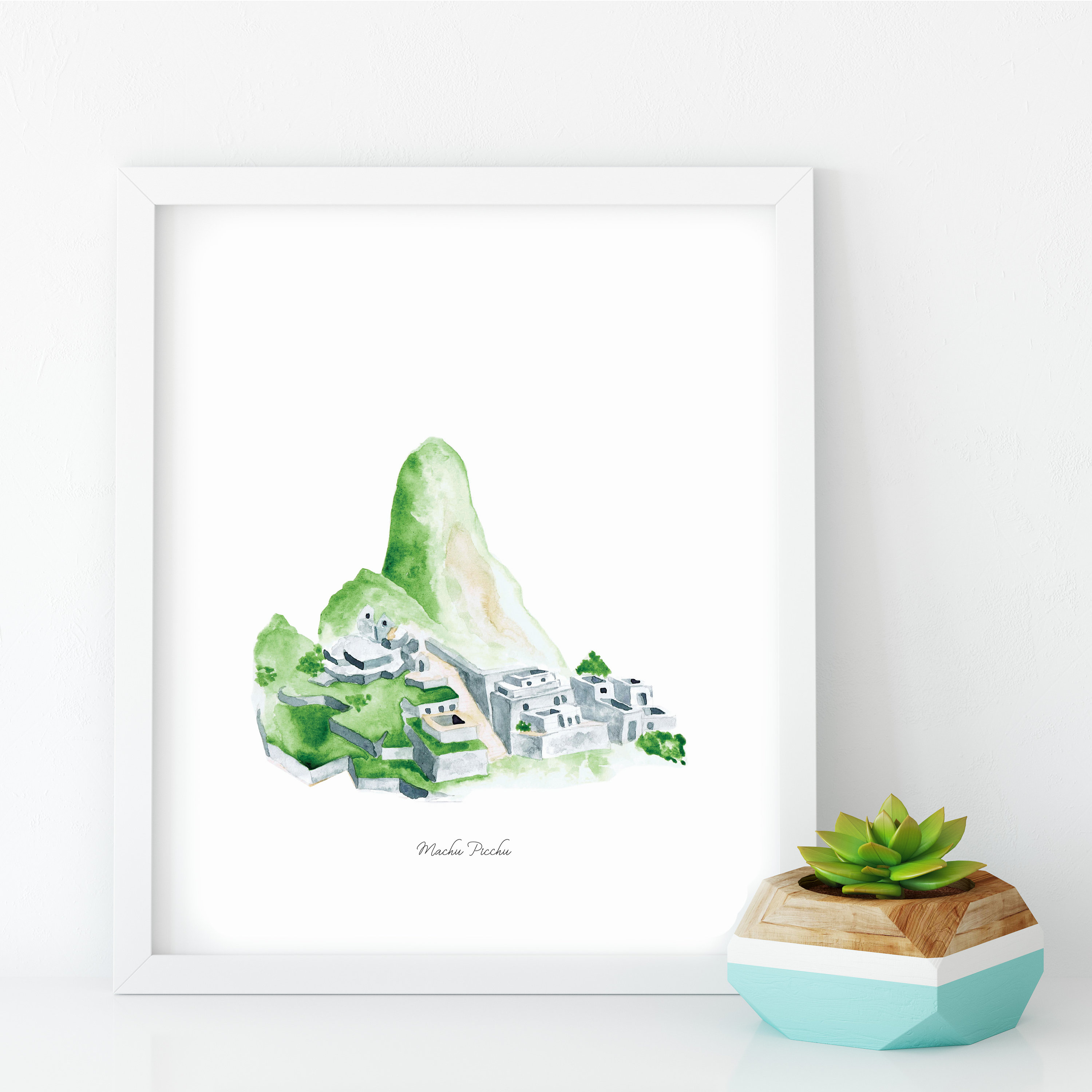 Machu Picchu Printable Illustration Wall Art Print Nursery - Etsy