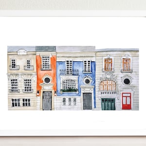 Mexico-stad straatbeeld geïllustreerde kunstdruk | Colonia Rome | Reizen Art Print | Mexico reisprint | Straattekening | Mexico reis afdrukken