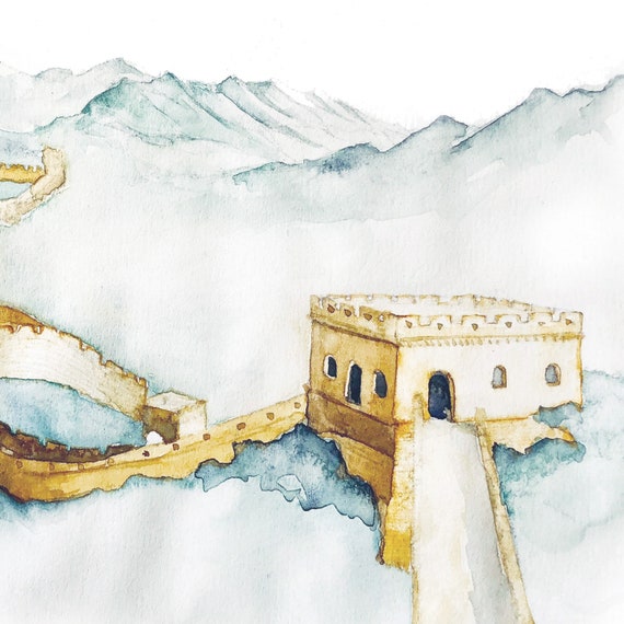 Gran Muralla China Imprimible ilustración impresión de arte - Etsy España Gran Muralla China Imprimible ilustración impresión de arte - Etsy España